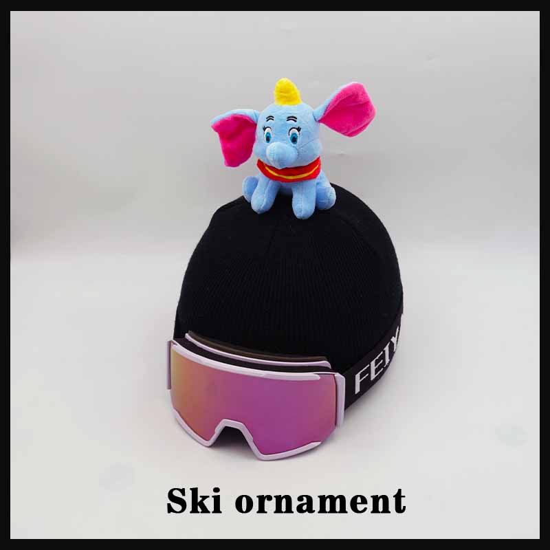 Ski Helmet Cover Cartoon Elephant Doll Decoration Detachable Universal