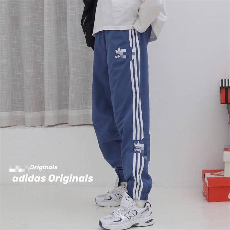 Clover Summer Unisex Ice Silk Quick-Dry Sports Pants with Embroidered Three Stripes, Slim Fit, Student Youth Casual Joggers Wholesale