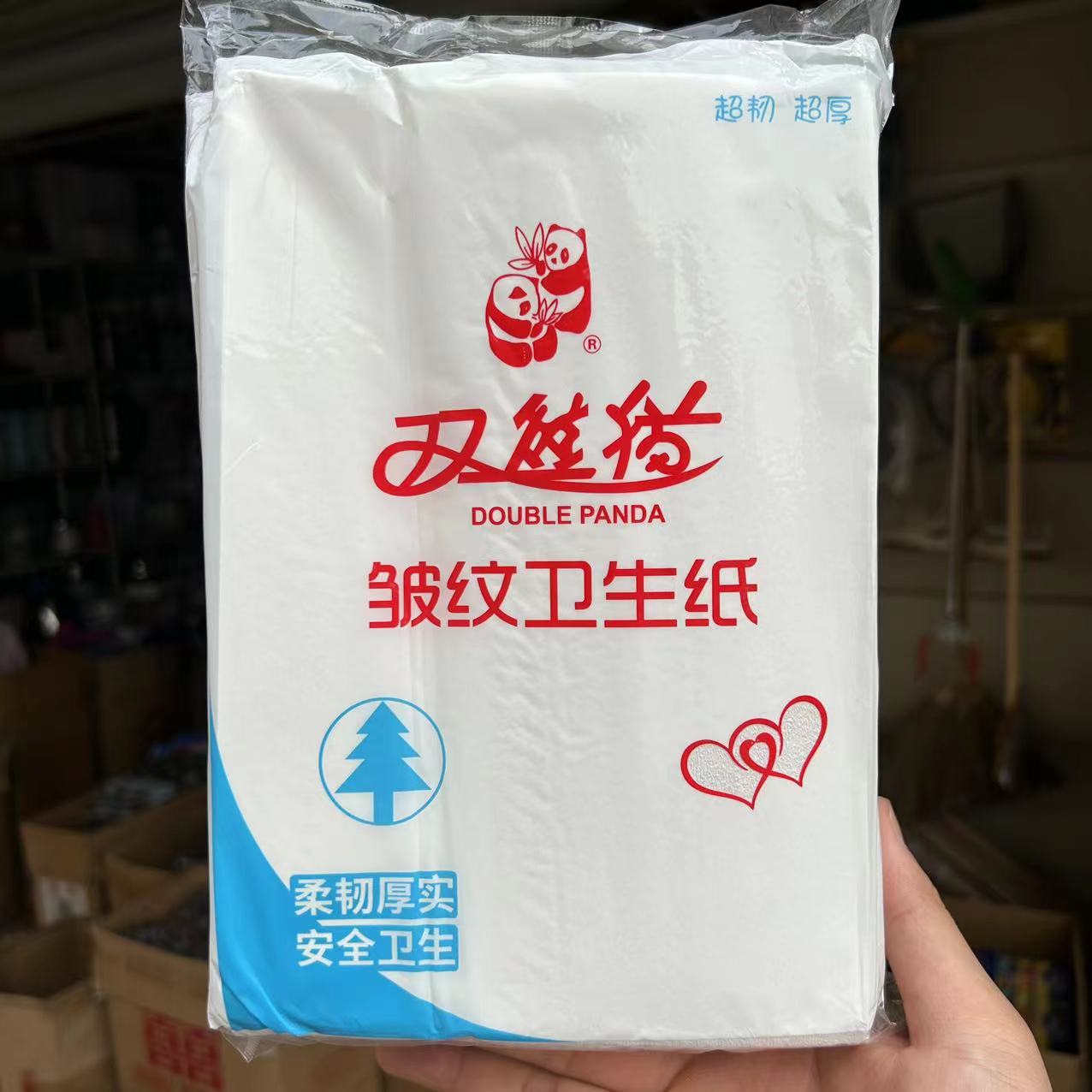 공장 다이렉트 420g 더블 팬더 주름 화장지 가정용 플랫 화장지 공중 화장지