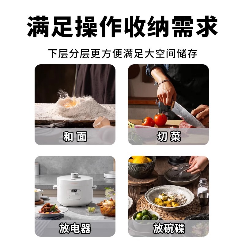 跨境工作台201打荷台三边围操作台酒店饭店不锈钢拉门对开门切菜|undefined