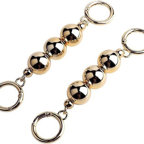 Pearl Round Alloy Aluminum Chain Chain Door Hook Round Hook Single Double Layer Women's Bag Chain Replacement Lengthened Bag Strap Shoulder 