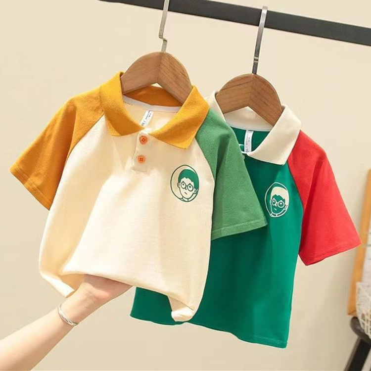 Children's Wear Boys Summer Wear Boys T-Shirt Summer Childhood Short-sleeved Polo Shirt Girls' Casual Polo Collar Top Children's Wear Boys Summer Wear Boys T-Shirt Summer Childhood Short-sleeved Polo Shirt Girls' Casual Polo Collar Top