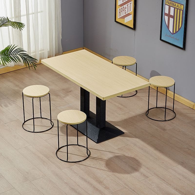 Mesa de comedor de restaurantes, snack shop, mesa y silla de comedor, mesa de comedor, mesa de té de leche, mesa redonda de roca