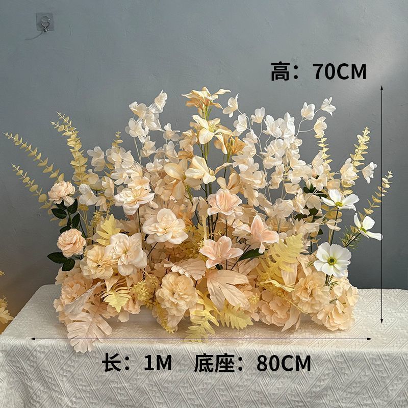 升级大尺寸订婚仿真花排花仿真绢花成品装饰尤加利花排台路婚礼|undefined