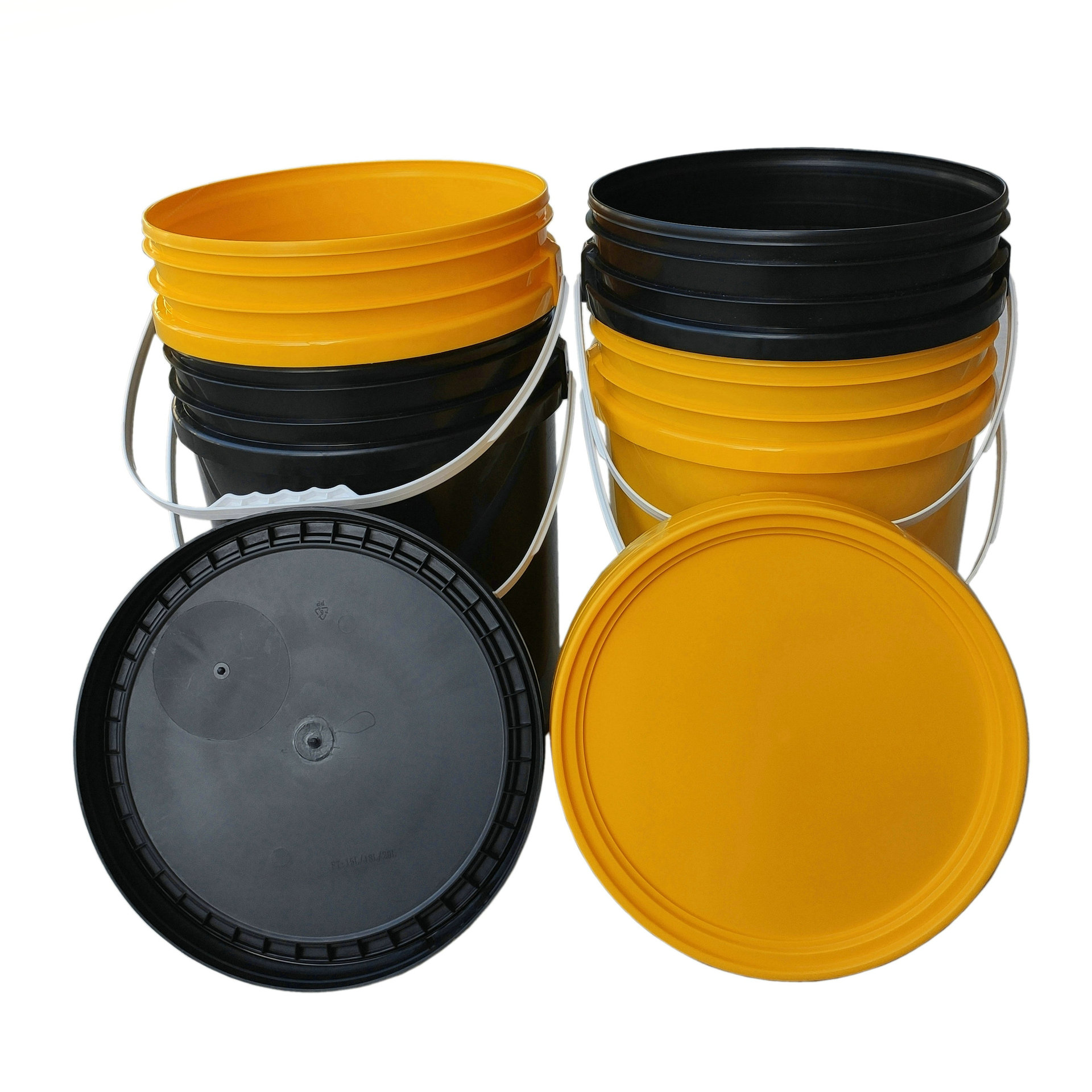 3L6L8L10升PP圆形塑料桶化工涂料桶包装桶油漆乳胶漆桶密封水桶