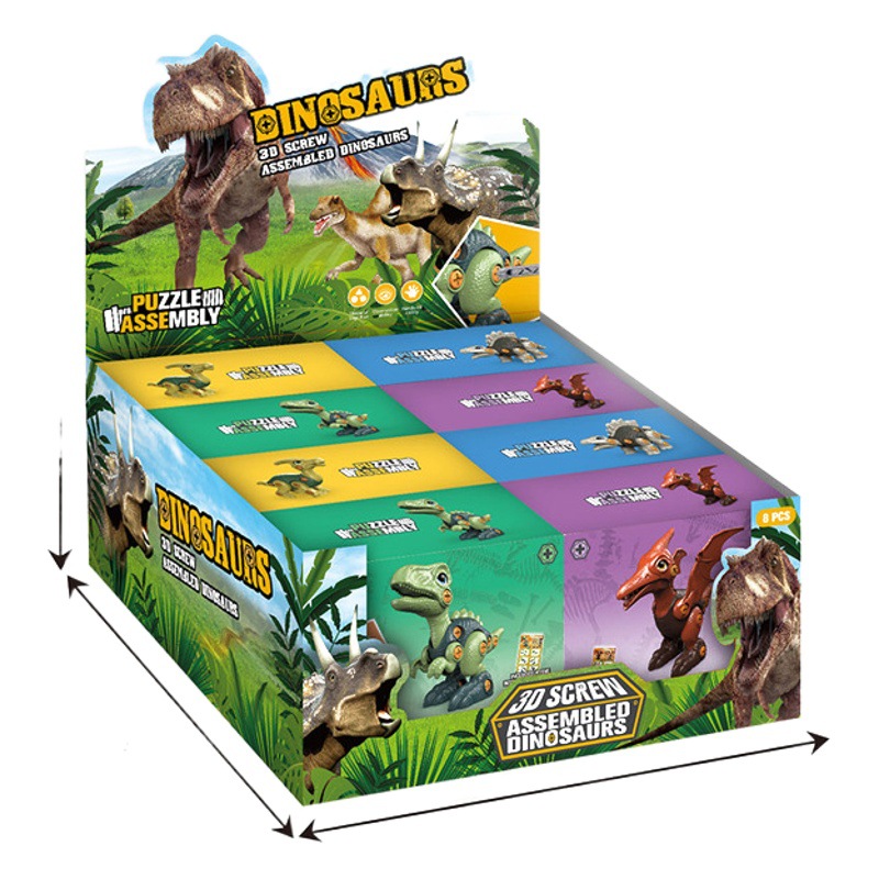 Transfronterizo nuevo producto desmontaje y montaje múltiple dinosaurio tornillo niños niño inteligencia DIY montaje divertido dinosaurio Juguetes