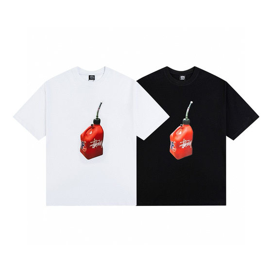 Stussy Stuxi 2025 new men's and women's short sleeve T-shirt summer loose heavy high quality T-shirt a generation of hair