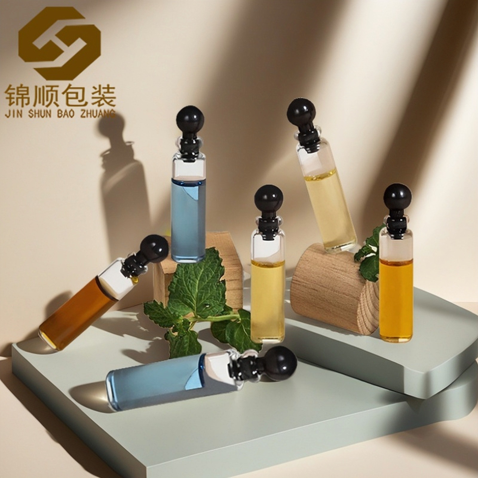 现货3ml透明香薰精油瓶2ml圆形小样玻璃瓶5ml便携式香水分装瓶