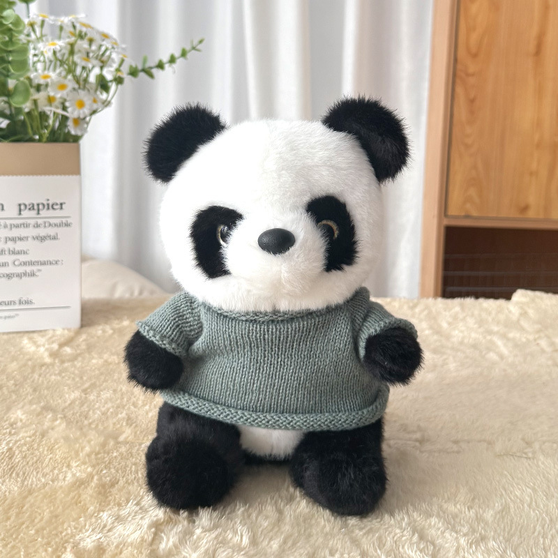 Muñeca panda muñeca muñeca de peluche muñeca de ropa muñeca Sichuan regalo de cumpleaños impresa logotipo