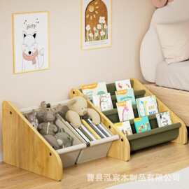 跨境小儿童绘本收纳架书籍玩具落地式卧室客厅看书幼儿园家用书架