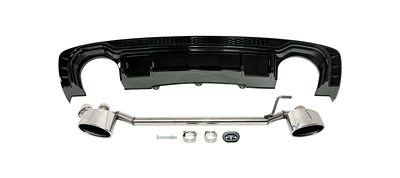 13-16 models suitable for Audi A4L B8PA Big Surrounded - old-to-new-13-16-rs4-tail-lip-and-exhaust-tipstandard-modeldual-exhaust