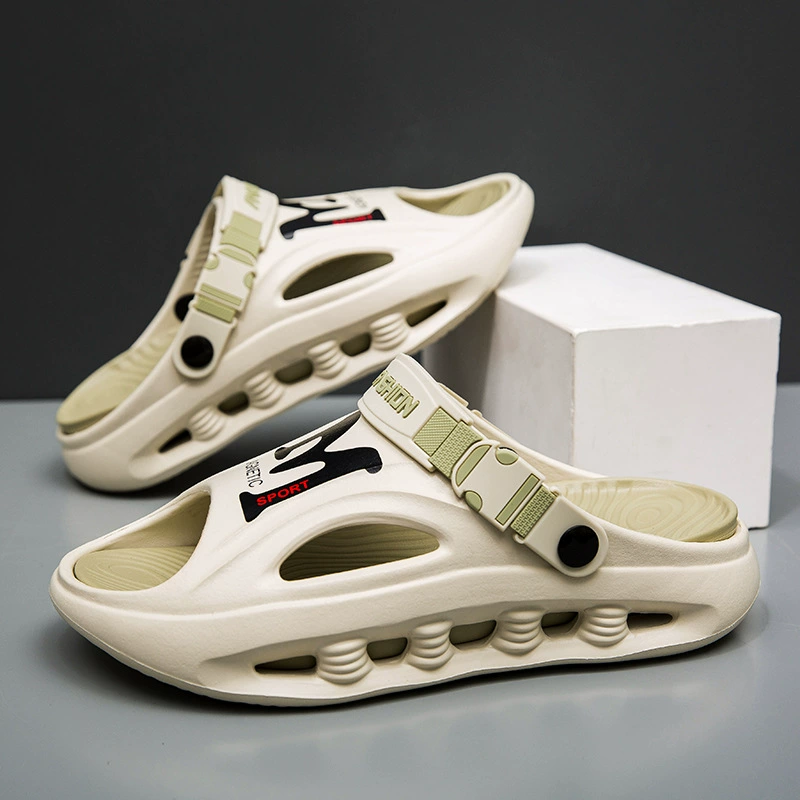 Мужские тапочки лето 2025, уличная обувь, нескользящие, универсальные, для вождения, модные, спортивные, больших размеров, пляжные сандалии