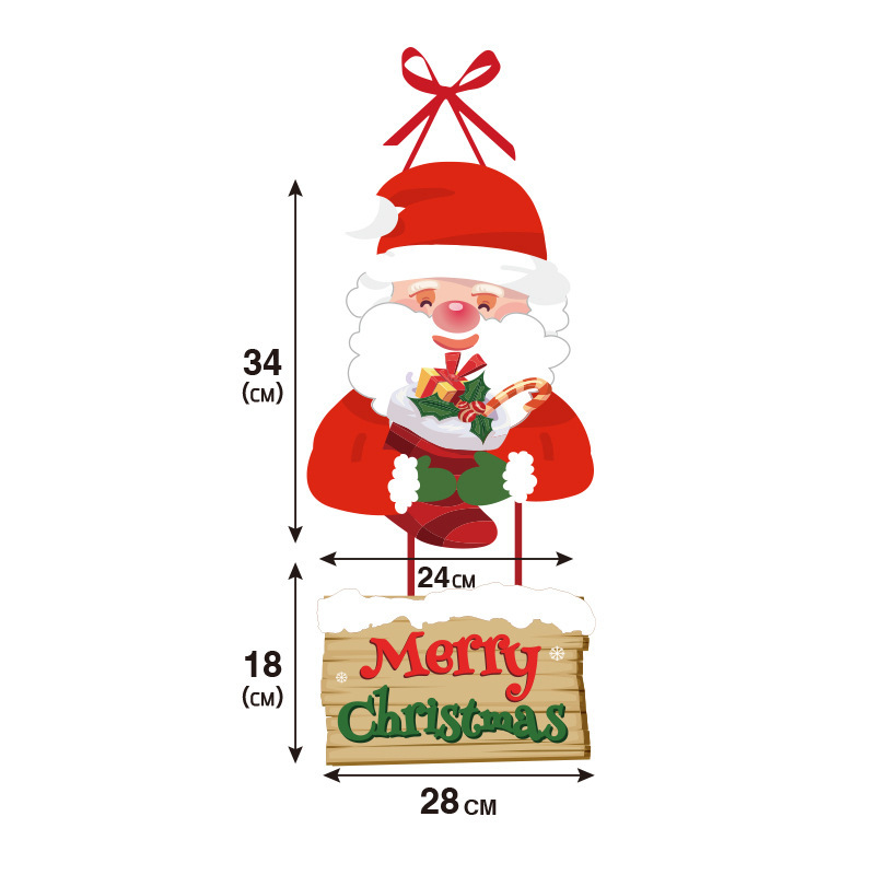 アマゾンの新しいクリスマスの装飾のドアの幅の扉は新年のパーティーのクリスマスの飾りの雪だるまのクリスマスツリーの扉を掛けます。|undefined