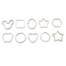 挂件异形钥匙圈环五角星钥匙扣爱心五金配件心形diy饰品配件批发