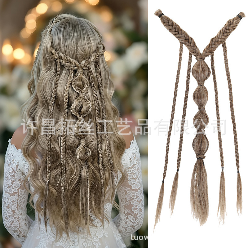 European and American Style Wigs, Fairy-Style Bb Clip-In Braids, Bohemian Braids, Cosplay Wig Braids