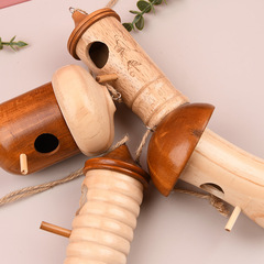 跨境新款鳥窩鳥籠蜂鳥屋餵鳥器木質工藝品裝飾品家居擺件掛件