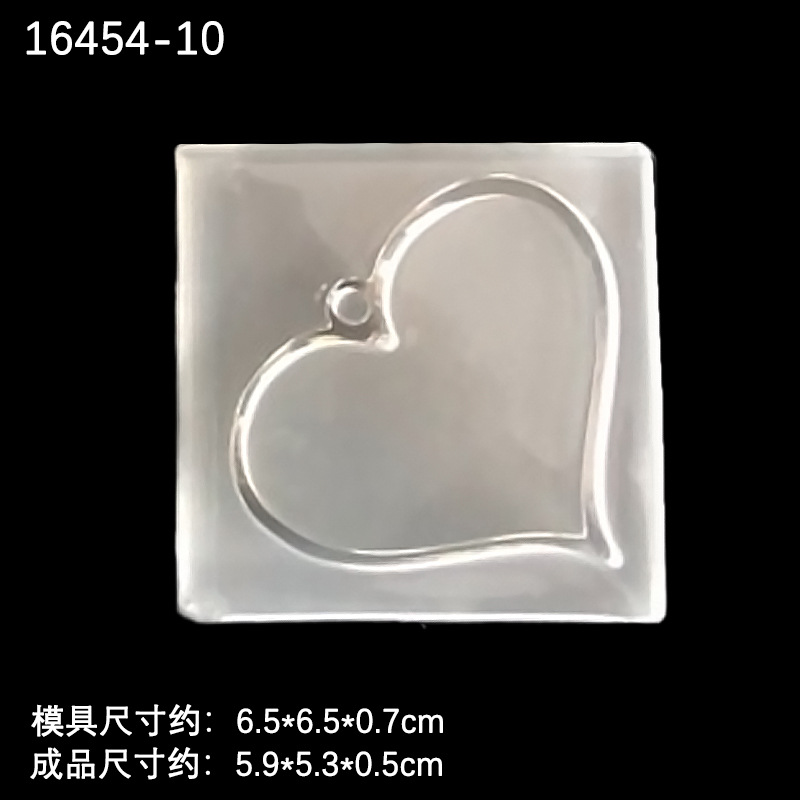 Espejo cristal epoxi 10 Marco molde de silicona Marco de acrílico Flip molde DIY joyería colgante molde decorativo