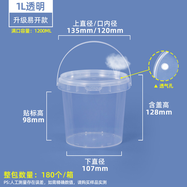 Source manufacturer fruit cut bucket plastic bucket round bucket…