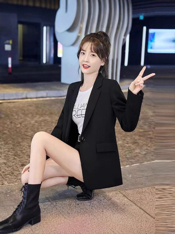2025咖色西装外套女小个子款修身上衣新款春秋今年流行炸街西服|undefined