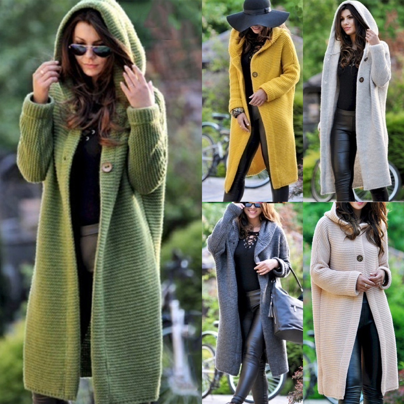 Amazon Sweater 2025 European and American Autumn and Winter Cardigan Knitted Sweater Jacket Women's Long Large Size Cardigan Amazon Sweater 2025 European and American Autumn and Winter Cardigan Knitted Sweater Jacket Women's Long Large Size Cardigan