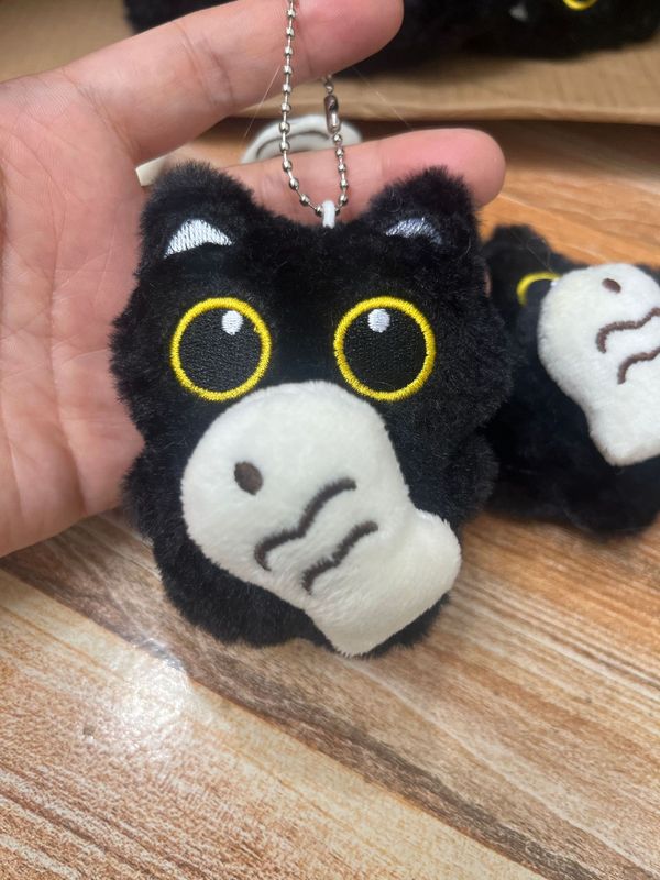 きしむ漫画猫家族ぬいぐるみキーホルダー小さな鼻猫ペンダントスクールバッグ人形ペンダントギフトトレンド|undefined