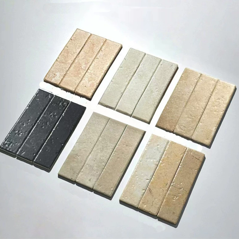 Французская ретро-плитка для ванной и кухни, бежевая, длинная, кирпичная, для стен и пола во дворе, нескользящая, имитация травертина и известняка.
