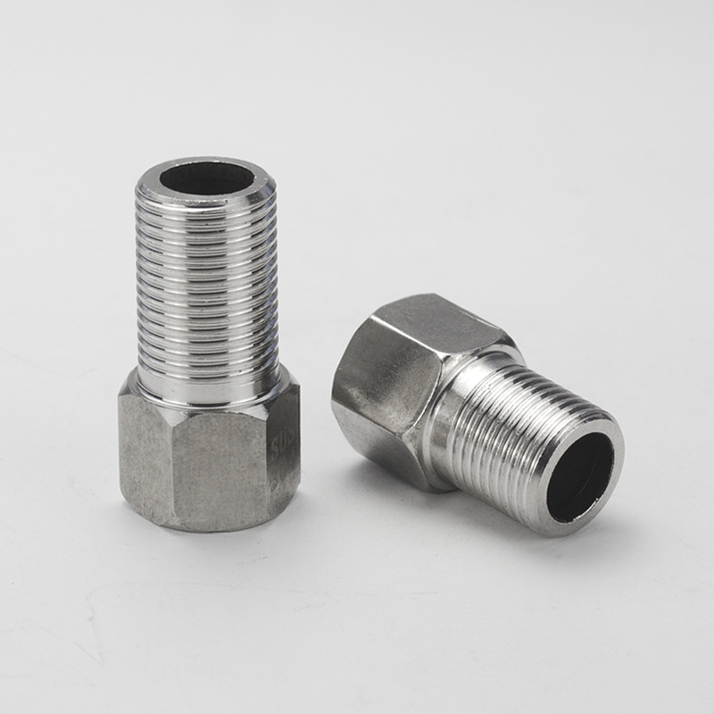 Acero inoxidable 304 conector de alambre interno y externo 4 puntos hexagonal directamente alargado dientes de tornillo grueso extensión de tubería de agua para accesorios de alambre