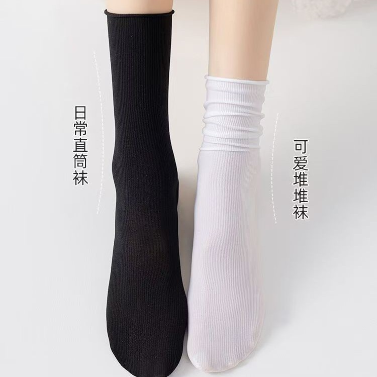 Calcetines de pila calcetines de hielo calcetines de mujer medias de hielo a media pantorrilla de verano medias de terciopelo Zhuji medias al por mayor entrega de una pieza