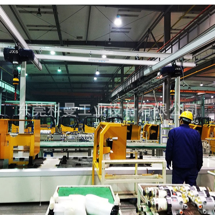 龙门悬挂式铝合金轨道起重机立柱钢结构导轨行车航吊厂房安装搬运