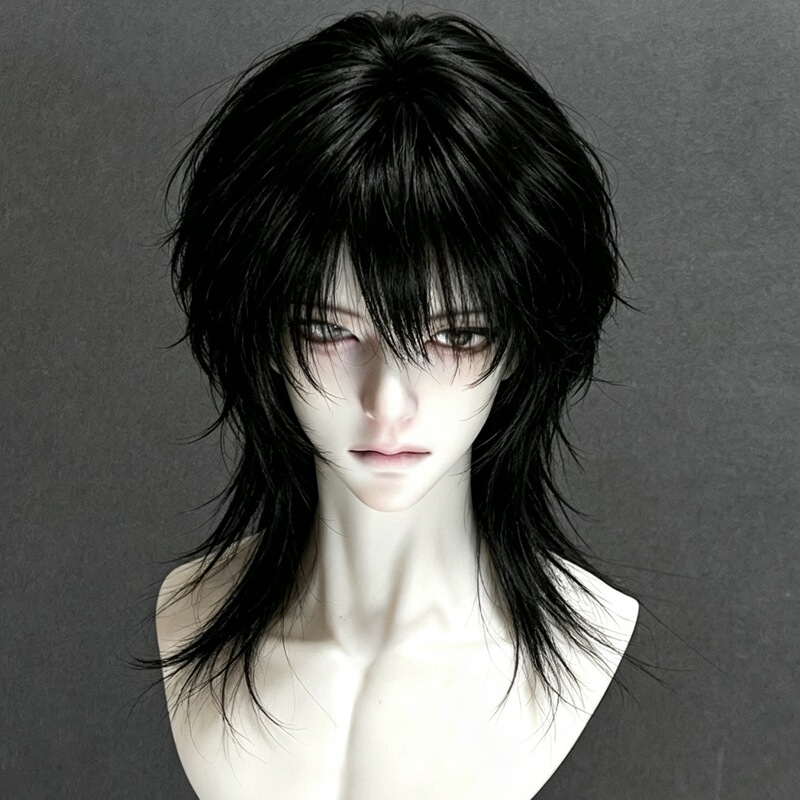 Chunhan/Gu Feng Shao Nian BJD wig 1/3 1/4 1/6 prince handsome wolf tail male hair base cosplay wig can be hand-modified