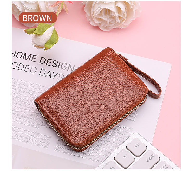 45g Weight Synthetic Leather Lining Material Zipper Closure Type Card Holder Bags Type Daily Occasion Pu Leather Material Solid Color Pattern All Seasons Season Unisex Gender Casual, Sweet Style Square Shape Unisex Solid Color Pu Leather Zipper Card Holders 12