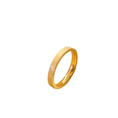 Ancient Craft Heritage Sandblasted Titanium Steel Non-Fading Ring for Men and Women, Simple Classic Plain Band Ring, New Chinese Style Couple's Ring
