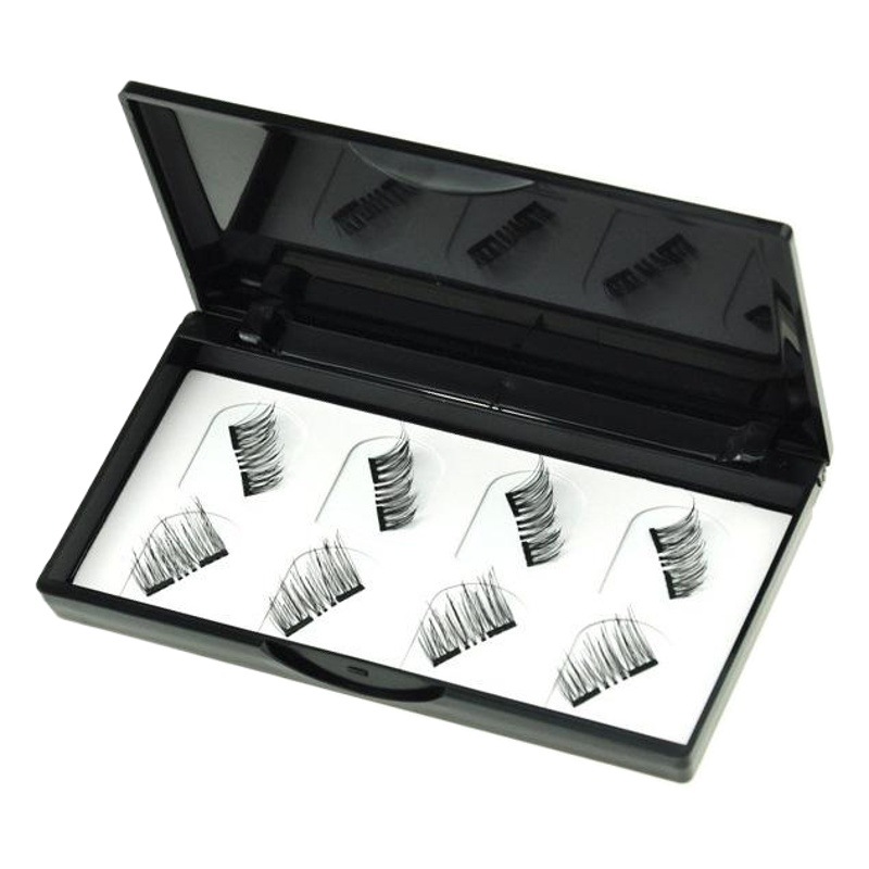 En stock pestañas magnéticas 8 piezas pestañas falsas magnéticas transfronterizas exclusivas pestañas magnéticas sin pegamento accesorios de comercio exterior de Europa y América