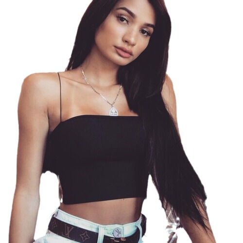 2024 Summer European and American Cross-Border New Women's Clothing—Wholesale Solid-Color Strappy Bralette in Stock