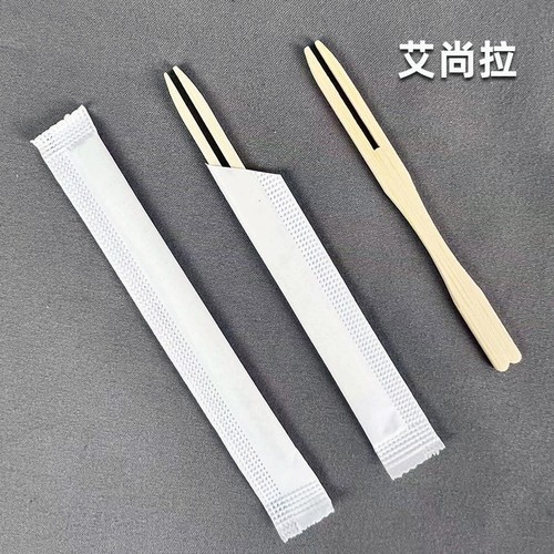 Bamboo fruit fork disposable children's heart-shaped bamboo fork KTV bar club home snack fork manufacturer wholesale