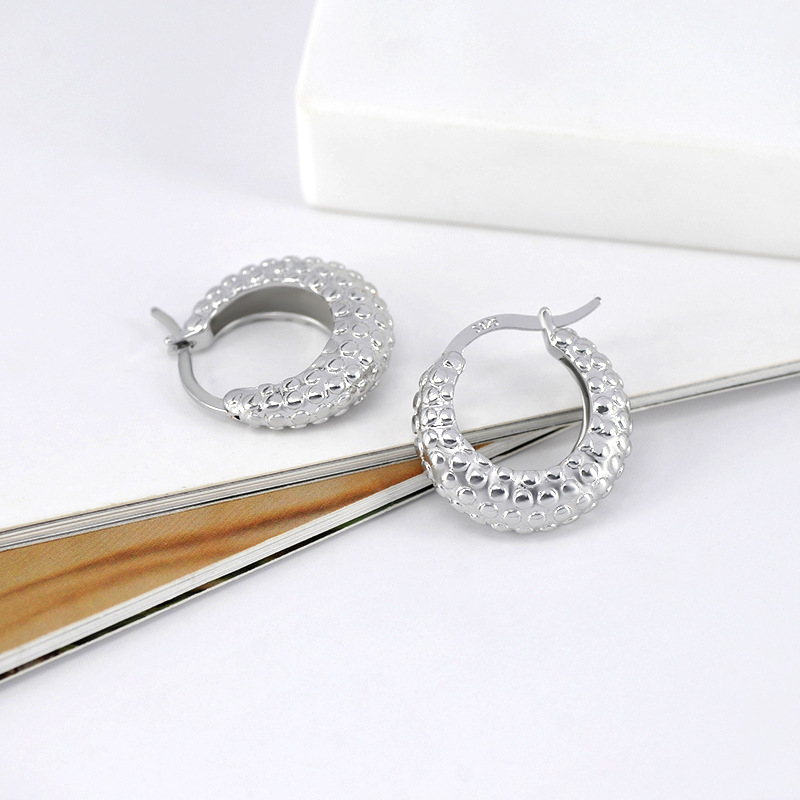 Stone-Free Inlay Material Drop Earrings Classification Retro Geometric Copper Drop Earrings Plating Copper Earrings