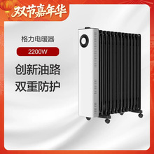格力电暖器电热油汀取暖器蓄热温暖满室NDY23-X6022黑+白色