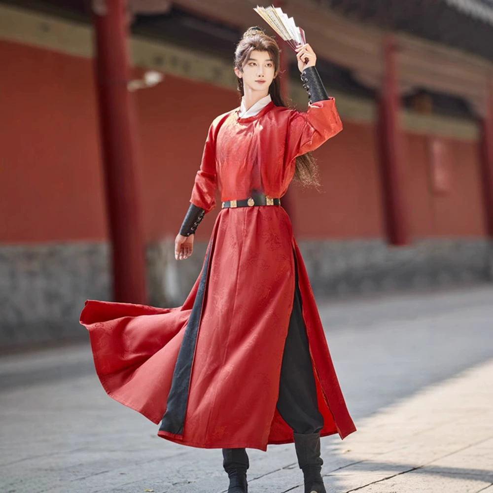 Оригинальный Hanfu 2025 новый весенний и осенний улучшенный стиль Тан с круглым вырезом