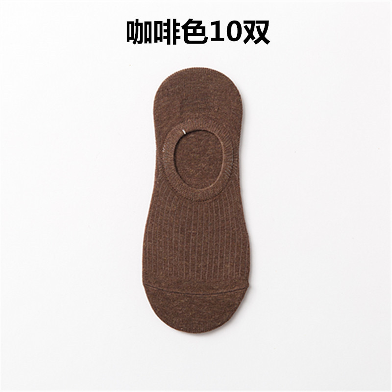 Calcetines de mujer de primavera y verano calcetines de mujer a rayas japonesas de corte bajo silicona antideslizante barco invisible Calcetines de mujer de algodón de color entrega de una pieza