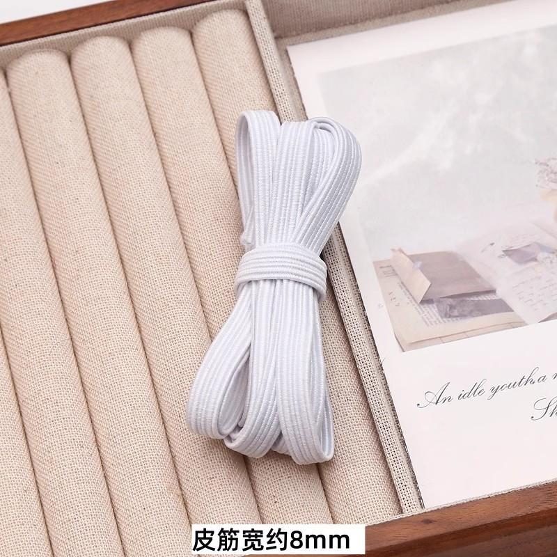 Coreano de alta calidad crema perlada satén anillo de cabello intestino grueso DIY material de tela accesorios de cabello hechos a mano