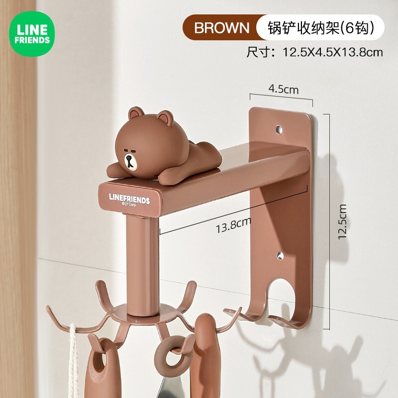 LINE FRIENDS漫画スプーンシリコンスプーン炒め鍋シャベルセット食品級実用的な鍋スプーン|undefined