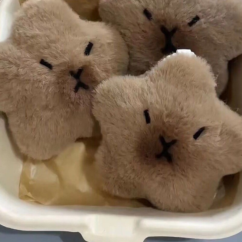 きしむスターカピバラバッグペンダントかわいい仏カピバラクリエイティブバックパックぬいぐるみペンダントキーホルダー|undefined