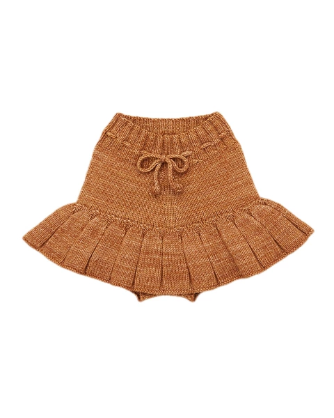 Caramel color knitted skirt