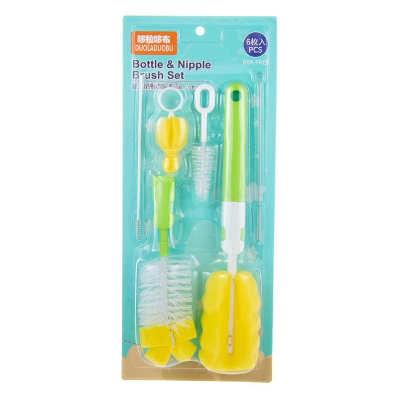 Juego de Cepillos Limpiadores de Biberones Set de 6 piezas 6062 para Biberones y Chupetes image 1