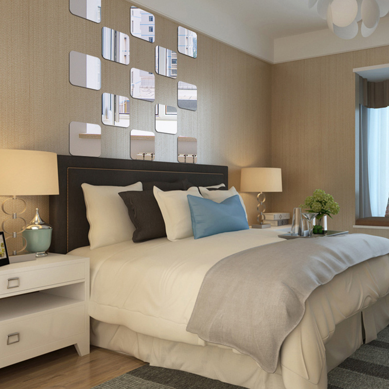 Decorative Square Wall Stickers For Living Room And Mirror Decor_voghion.com