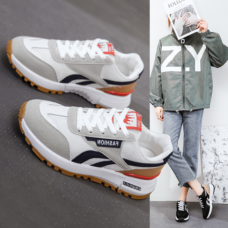 Couple Four Seasons Dual-Net Running Shoes for Men and Women, Fashionable Leisure, Versatile, Youth Students Sports Dad Shoes