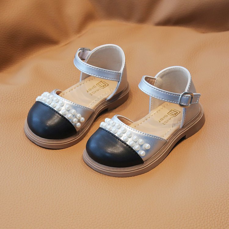 Καλοκαίρι 2023 Νέα, Ευέλικτα, καθημερινά παιδικά παπούτσια με σόλα Princess με μονόχρωμο δέρμα για κορίτσια_voghion.com