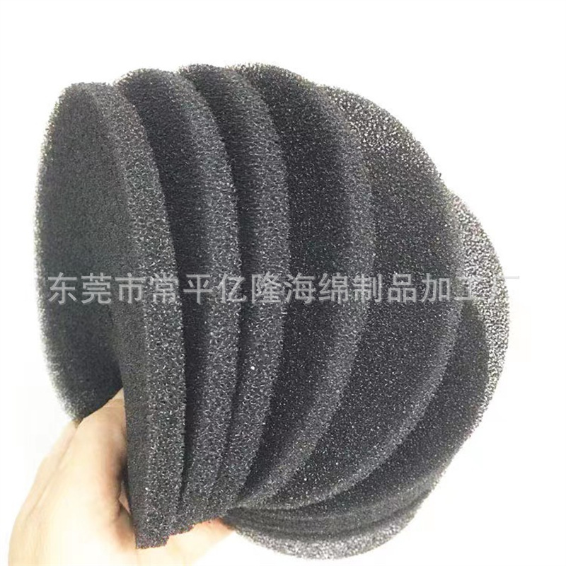 聚氨酯防尘过滤海绵 污水处理黑色阻燃过滤棉 活性炭鱼缸过滤材料