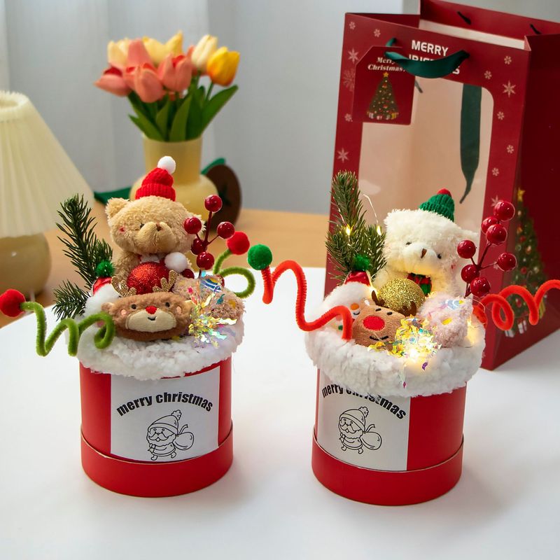 クリスマスプレゼント抱っこ筒ぬいぐるみの花束を彼女の親友にプレゼントします。|undefined