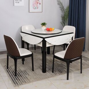 New mahjong machine round folding electric mahjong table solid wood automatic dining table dual-use household with chair machine hemp